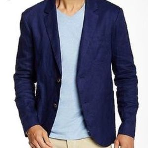 Men’s Linen Vince Blazer Navy Size Medium